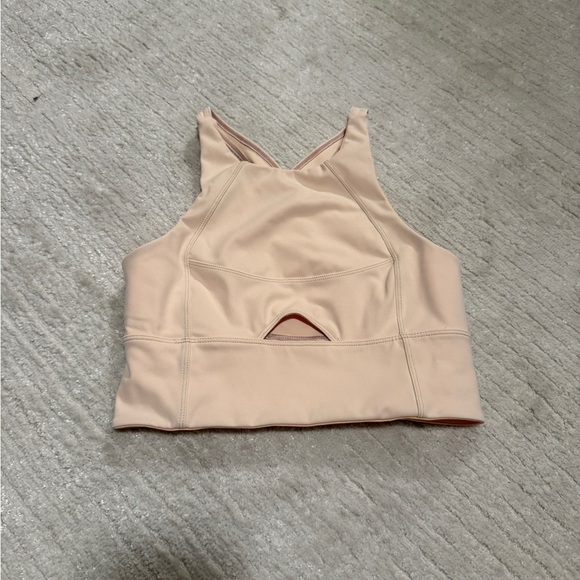 Peach Cutout Sports Bra - Picture 1 of 4